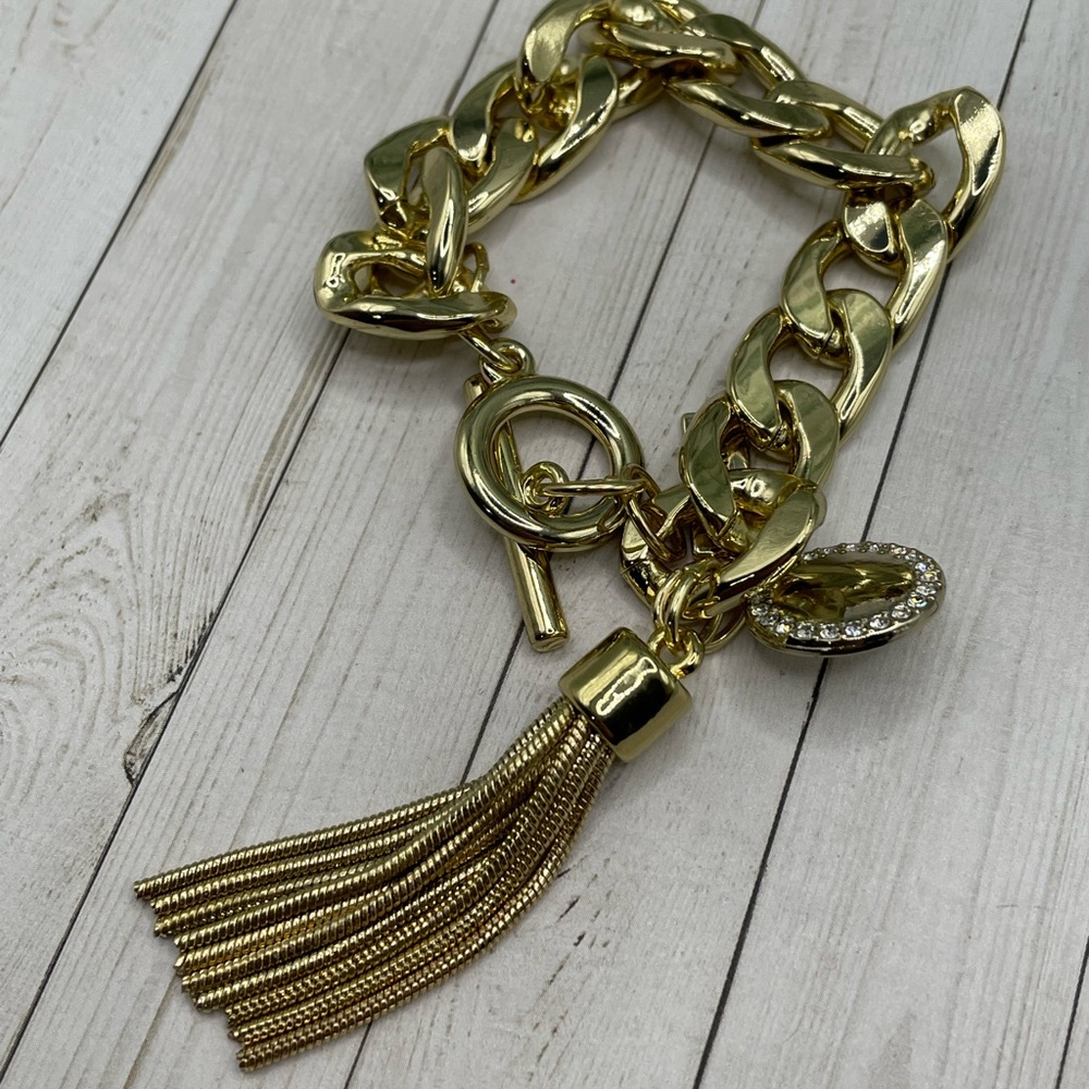 NWOT The Limited Goldtone Bracelet with Tassel